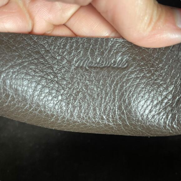 Madewel Top Handle Crossbody Bag in Soft Grain Leather Dark Brown - Picture 12 of 14